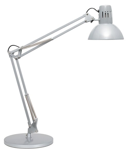 Maul LED настолна лампа MAULstudy, сребриста, 49 cm, E27, Металик, кабинет / офис, Метал