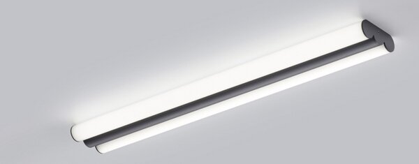 Helestra LED огледална лампа LOOM, дължина 60 cm, черна, IP44, Черен, Баня, Метал
