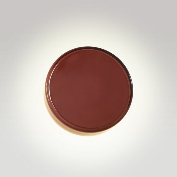 MARSET LED стенна лампа Caramel, кафява, Ø 22 cm, TRIAC, стъкло, Затъмняване, Кафяв / ръждив, Дневна/трапезария, Стъкло, Дизайн