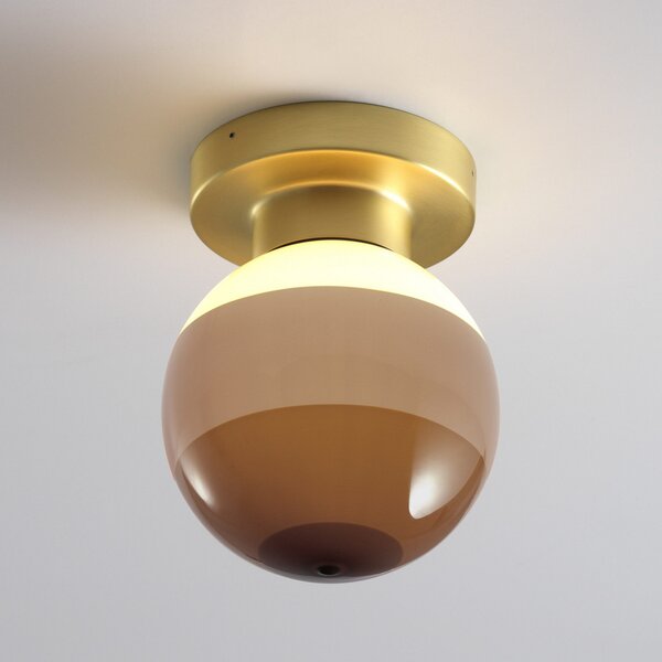 MARSET LED стенна лампа Dipping Light A2, кафява/месинг, Затъмняване, Кафяв / ръждив, Дневна/трапезария, Метал, Дизайн, Глобус