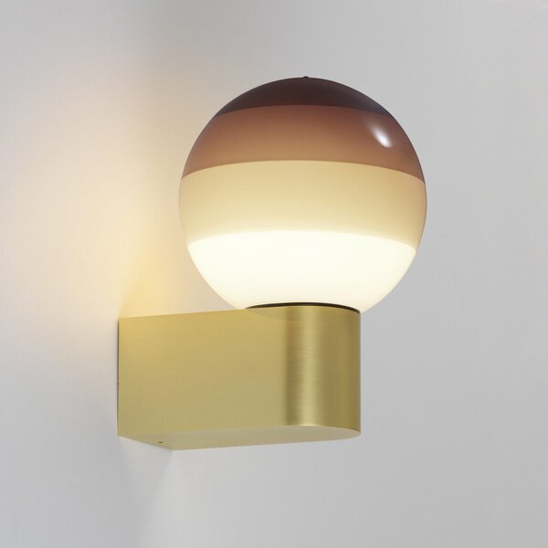 MARSET LED стенна лампа Dipping Light A1, кафява/месинг, Затъмняване, Злато / месинг, Дневна/трапезария, Метал, Дизайн, Глобус