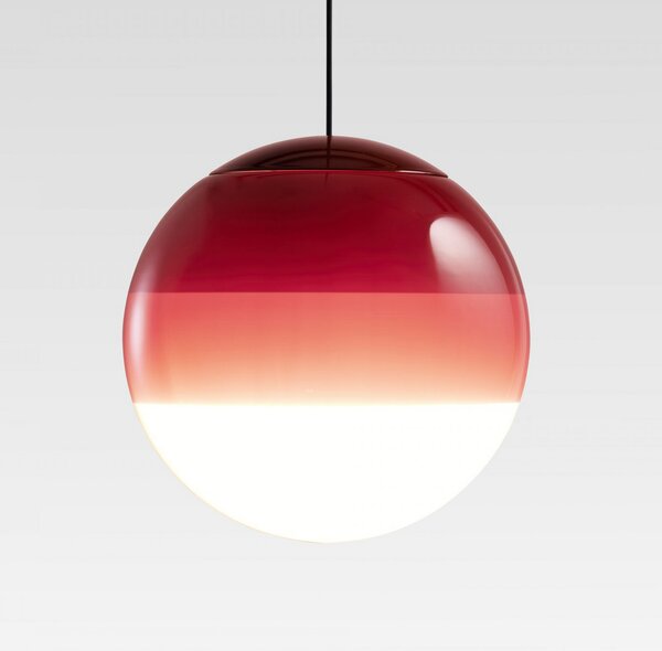 MARSET LED висяща лампа Dipping Light, Ø 13 cm, бордо, Затъмняване, Червен, Дневна/трапезария, Стъкло, Дизайн, Глобус
