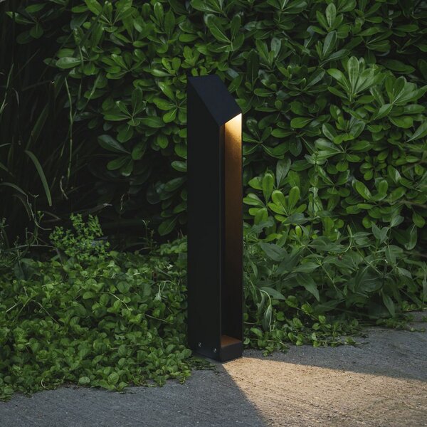 MARSET LED лампа с цокъл Domus, височина 55 cm, черна, алуминий, Затъмняване, Черен, Алуминий, Дизайн