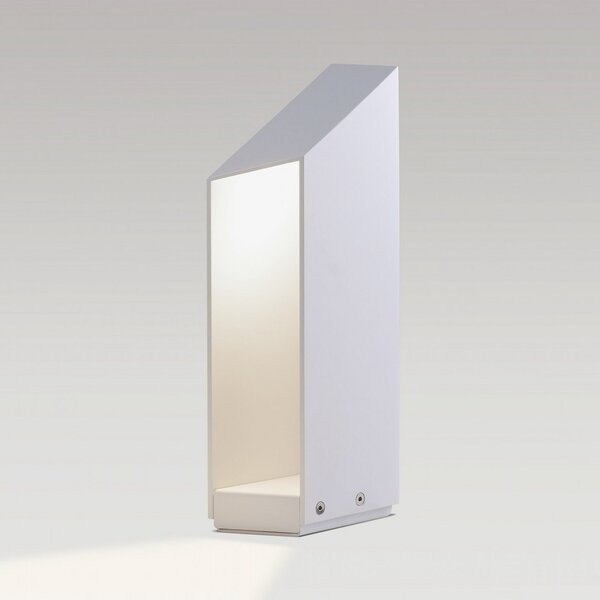 MARSET LED лампа с цокъл Domus, височина 37 cm, бяла, алуминий, Затъмняване, Бял, Алуминий, Дизайн
