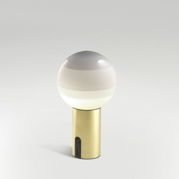 MARSET акумулаторна настолна лампа Dipping Light, с регулируема яркост,, Затъмняване, Бял, Дневна/трапезария, Стъкло, Дизайн