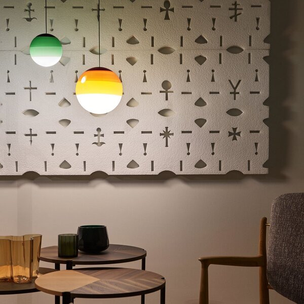 MARSET LED висяща лампа Dipping Light Ø 13 cm зелена, Затъмняване, Зелен, Дневна/трапезария, Стъкло, Дизайн, Глобус