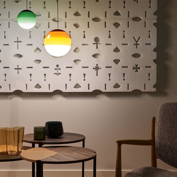 MARSET LED висяща лампа Dipping Light Ø 30 cm зелена, Затъмняване, Зелен, Дневна/трапезария, Стъкло, Дизайн, Глобус