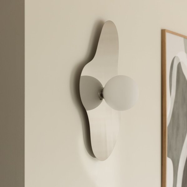 Globen Lighting стенна лампа ILLUSION, хром, стъкло, 60 cm, Сив, Дневна/трапезария, Стъкло, Модерен