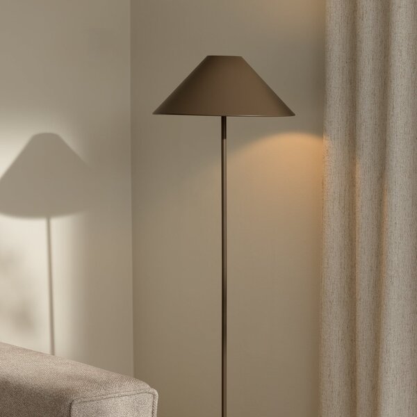 Globen Lighting стояща лампа Cannes, кафява, метал, 140 cm, Кафяв / ръждив, Дневна/трапезария, Метал, Скандинавски