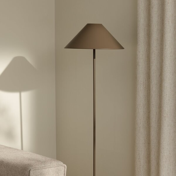 Globen Lighting стояща лампа Cannes, кафява, метал, 140 cm, Кафяв / ръждив, Дневна/трапезария, Метал, Скандинавски