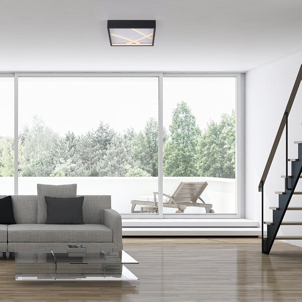 JUST LIGHT. GmbH LED таванска лампа Mikado, 30 x cm, черна, Затъмняване, Черен, Дневна/трапезария, Метал, Модерен