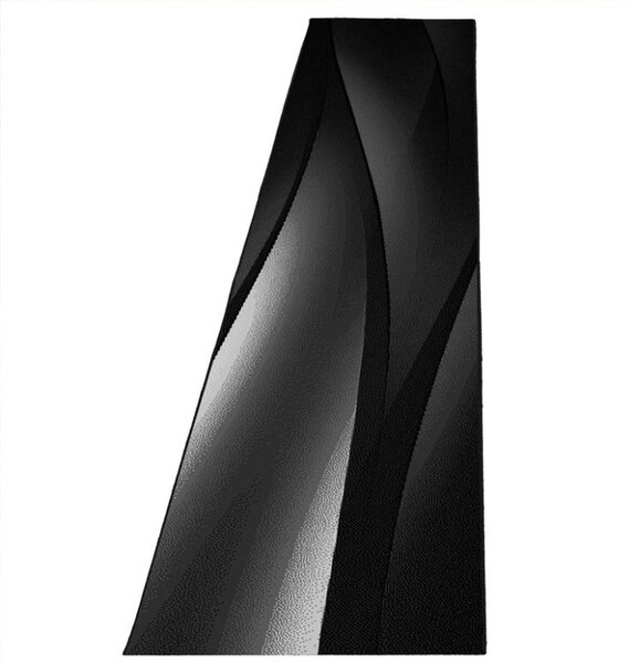 Килим Плюш Черен V6 80x300 см