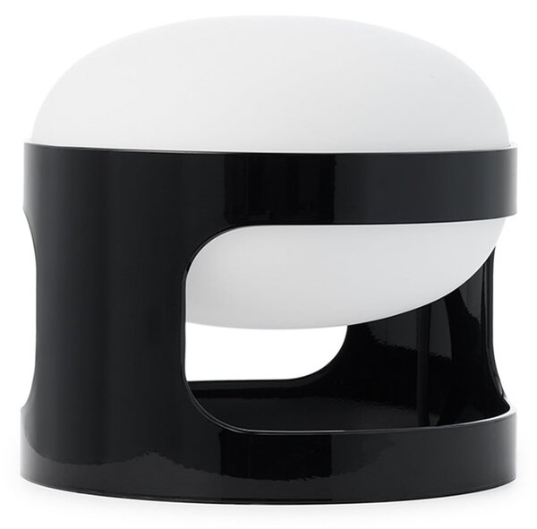 Kartell настолна лампа KD28, черна, Ø 25 cm, E14-LED, Черен, Дневна/трапезария, Пластмаса, Дизайн