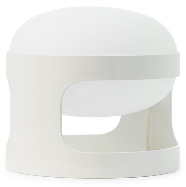 Kartell настолна лампа KD28, бяла, Ø 25 cm, E14-LED, Бял, Дневна/трапезария, Пластмаса, Дизайн
