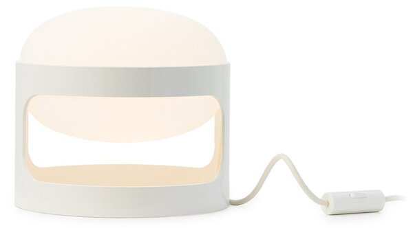 Kartell настолна лампа KD28, бяла, Ø 25 cm, E14-LED, Бял, Дневна/трапезария, Пластмаса, Дизайн