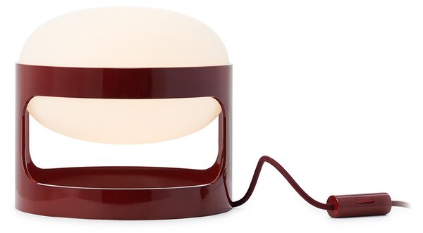 Kartell Настолна лампа KD28, тъмночервена, Ø 25 cm, E14-LED, Червен, Дневна/трапезария, Пластмаса, Дизайн