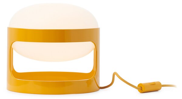 Kartell настолна лампа KD28, горчичножълта, Ø 25 cm, E14-LED, Жълт, Дневна/трапезария, Пластмаса, Дизайн