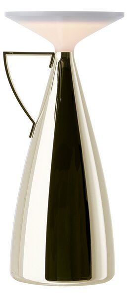 Kartell LED акумулаторна настолна лампа Camomille, кремава, височина 24 cm, Затъмняване, Бежов, Дневна/трапезария, Пластмаса, Дизайн
