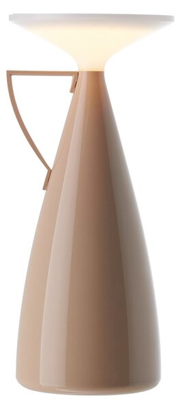 Kartell LED акумулаторна настолна лампа Camomille, бежова, височина 24 cm, Затъмняване, Бежов, Дневна/трапезария, Пластмаса, Дизайн