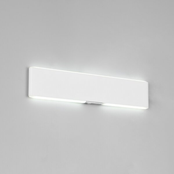 Trio Lighting LED акумулаторна стенна лампа Conchita, ширина 32 cm, бяла, метал, CCT, Затъмняване, Бял, Дневна/трапезария, Метал, Модерен