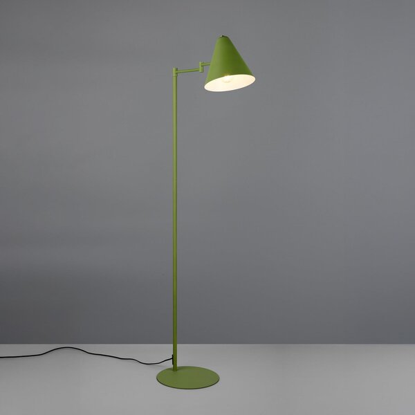 Trio Lighting Степен лампа Cosima, зелена, височина 126 cm, метал, Зелен, Дневна/трапезария, Метал, Модерен