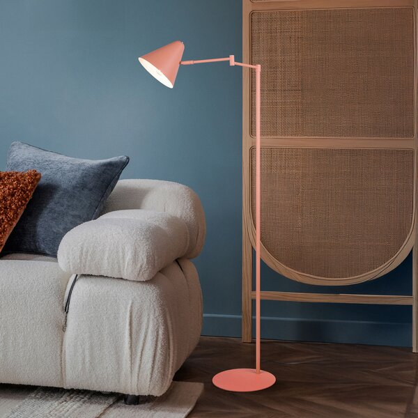 Trio Lighting Степен лампа Cosima, кайсиево, височина 126 cm, метал, Оранжев, Дневна/трапезария, Метал, Модерен