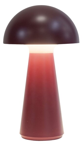 Sirius LED настолна лампа с акумулатор Sam, бордо, пластмаса, В 28 см, IP54, Затъмняване, Червен, Пластмаса, Скандинавски