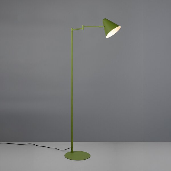Trio Lighting Степен лампа Cosima, зелена, височина 126 cm, метал, Зелен, Дневна/трапезария, Метал, Модерен