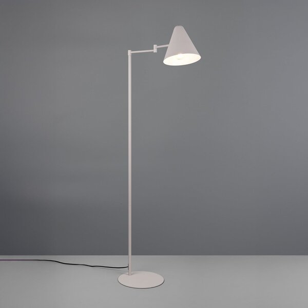 Trio Lighting Степен лампа Cosima, светло сива, височина 126 cm, метал, Сив, Дневна/трапезария, Метал, Модерен