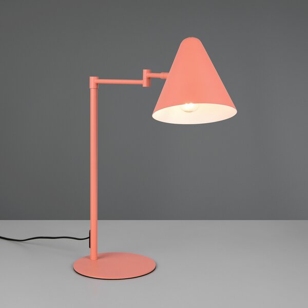 Trio Lighting Настолна лампа Cosima, кайсиево, височина 50 cm, метал, Оранжев, Дневна/трапезария, Метал, Модерен