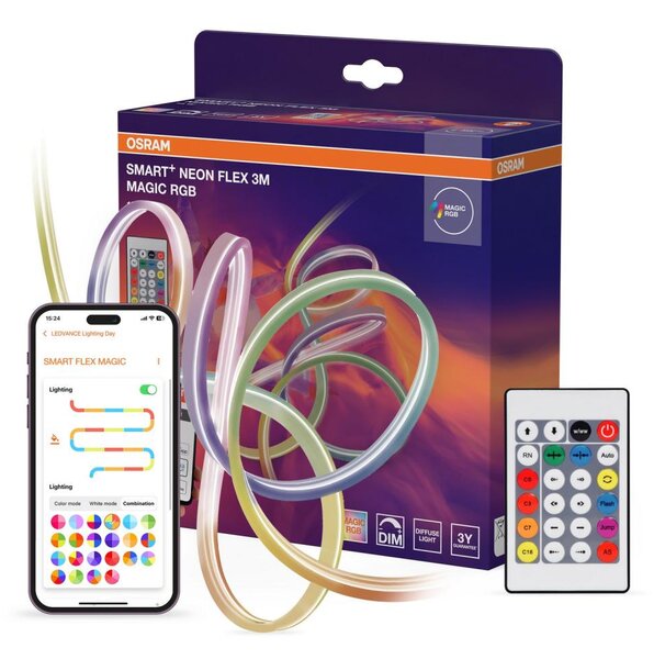 Osram - димируема външна RGB LED лента SMART+ MAGIC 3m LED/15W/230V Wi-Fi + дистанционно управление