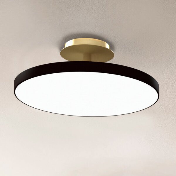 UMAGE LED плафон Asteria UP PLUS, черен, Ø 60 cm, CCT, Затъмняване, Черен, Дневна/трапезария, Метал, Дизайн