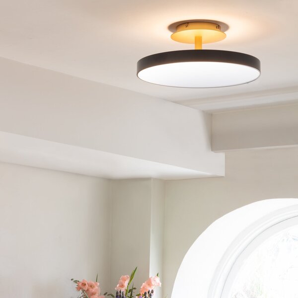 UMAGE LED плафон Asteria UP PLUS, антрацит Ø 43 cm CCT, Затъмняване, Черен, Дневна/трапезария, Метал, Дизайн