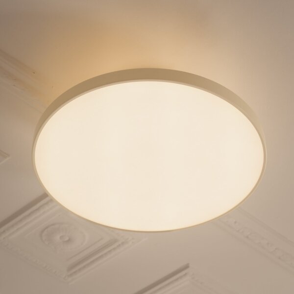 UMAGE LED плафон Asteria UP PLUS, перлено бял, Ø 60 cm CCT, Затъмняване, Бежов, Дневна/трапезария, Метал, Дизайн