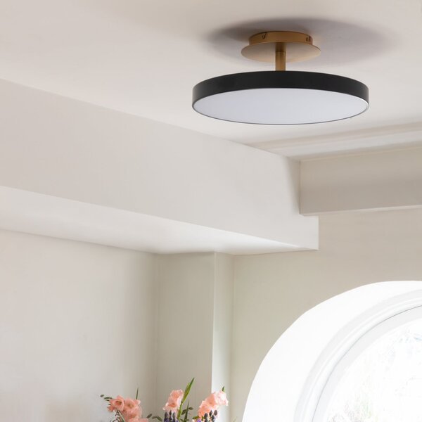 UMAGE LED плафон Asteria UP PLUS, антрацит Ø 60 cm CCT, Затъмняване, Черен, Дневна/трапезария, Метал, Дизайн