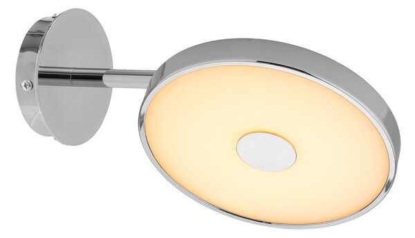 UMAGE LED стенна лампа Asteria SHORT HW, полирана стомана, 28 cm, Затъмняване, Металик, Дневна/трапезария, Метал, Дизайн, Стенна розетка отдолу