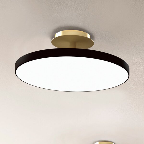 UMAGE LED плафон Asteria UP PLUS, черен, Ø 43 cm, CCT, Затъмняване, Черен, Дневна/трапезария, Метал, Дизайн