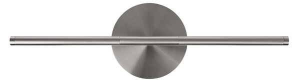 UMAGE LED стенна лампа Omni, цвят стомана, ширина 54 cm, 2 крила., Затъмняване, Металик, Дневна/трапезария, Алуминий, Дизайн