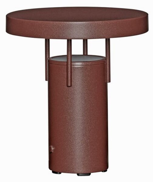 Hübsch HÜBSCH LED акумулаторна настолна лампа BringMe Mini, бордо, 20 cm, Затъмняване, Червен, Метал, Модерен