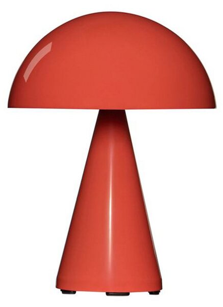 Hübsch HÜBSCH LED акумулаторна настолна лампа Mush, яркочервена, височина 20 cm, Затъмняване, Червен, Метал, Модерен