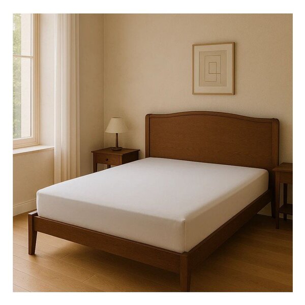 Бял еластичен чаршаф от памук Renforcé 200x140 cm Ranforce – Mila Home Luxury