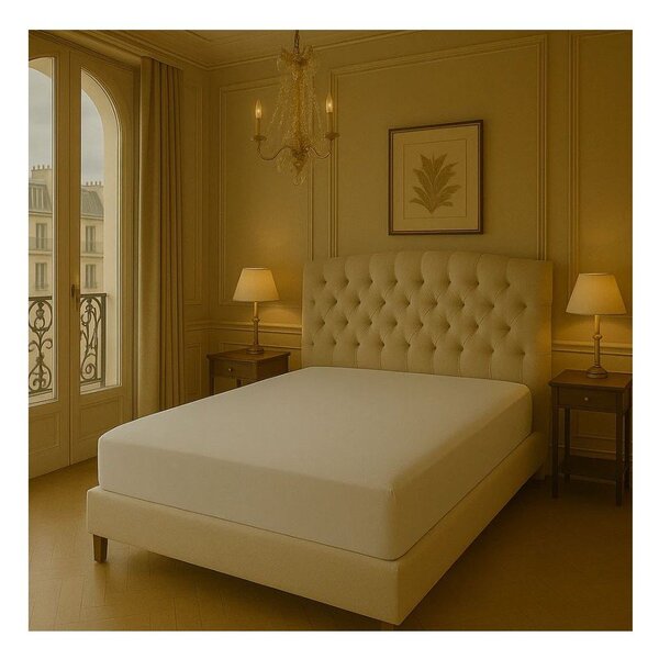 Бял еластичен чаршаф от памук Renforcé 200x140 cm Ranforce – Mila Home Luxury
