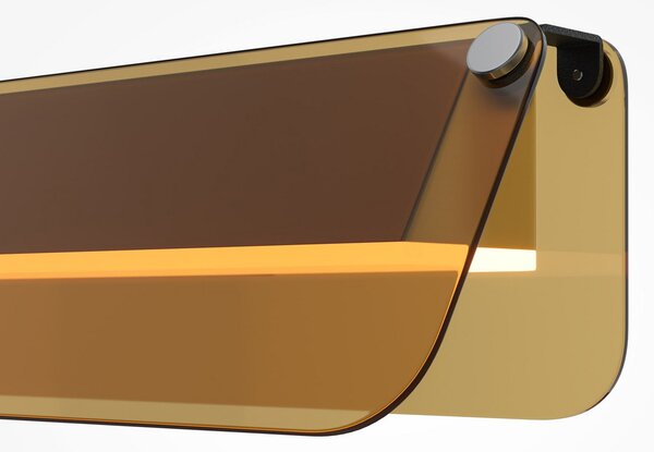 Maytoni LED стенна лампа FLAT, кехлибар/месинг, ширина 43 cm, стъкло/метал, Злато / месинг, Дневна/трапезария, Метал, Модерен, Стенна ъглова