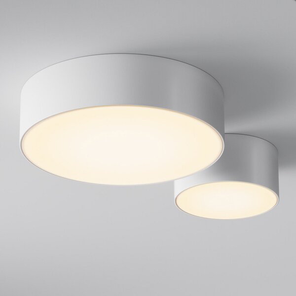 Maytoni LED външен плафон Zon, бял, Ø 12 cm, 3000 K, метал, Бял, Алуминий, Модерен