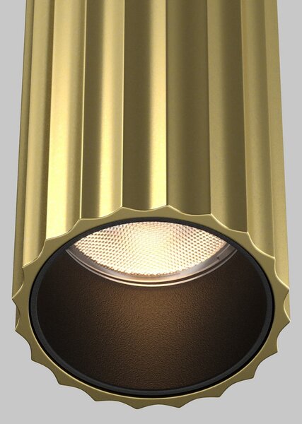 Maytoni LED стенна лампа Calipso, месинг, височина 49 cm, метал, 4-крилна., Злато / месинг, Дневна/трапезария, Алуминий, Модерен
