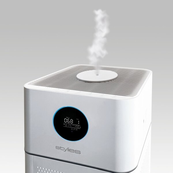 Stylies - Въздухопречиствател с овлажнител ALPHA 68W/230V Wi-Fi бял