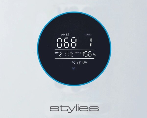 Stylies - Въздухопречиствател с овлажнител ALPHA 68W/230V Wi-Fi бял