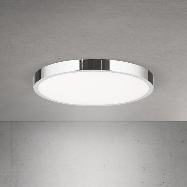 ORION LED плафон Disc, хромиран, Ø 28 cm, CCT, метал, Затъмняване, Металик, Дневна/трапезария, Алуминий, Модерен