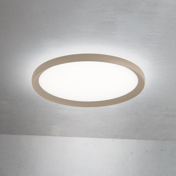 ORION LED плафон Kant, Ø 40 cm каки, CCT метал/пластмаса, Затъмняване, Зелен, Дневна/трапезария, Алуминий, Модерен