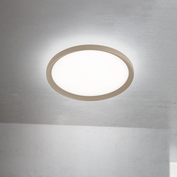 ORION LED плафон Kant, Ø 40 cm каки, CCT метал/пластмаса, Затъмняване, Зелен, Дневна/трапезария, Алуминий, Модерен